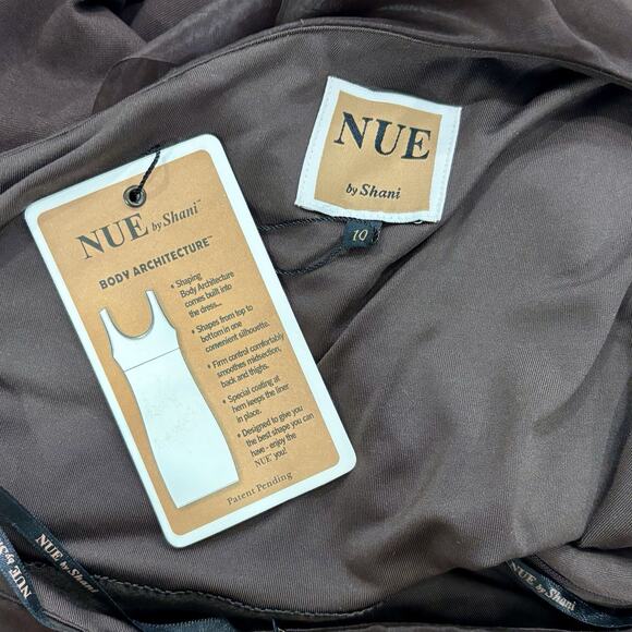 NWT Nordstrom NUE by Shani Size 10 One Shoulder Dress $320 Built-in Body Shaper - Picture 4 of 7